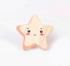Handcrafted Pine Wood Star Knob